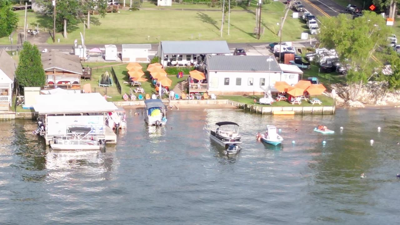 Drone view over Lake Livingston